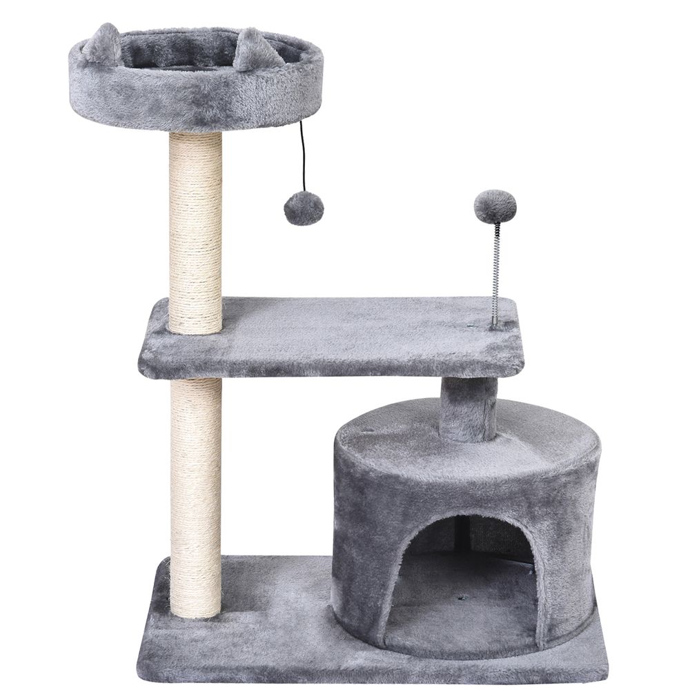 81cm Cat tree scratching post tower for kitten large cats activity centre house