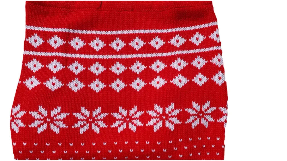 The Bailey Fair Isle - white on red