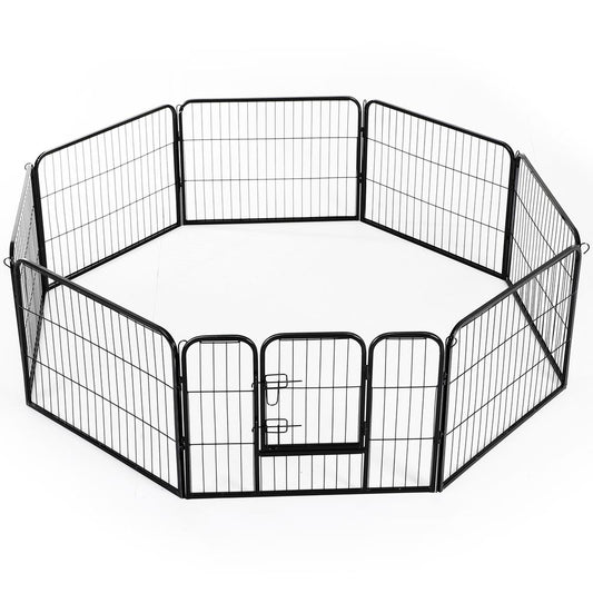 4 Sizes pet playpen dog rabbit puppy cage folding run fence garden metal hutch