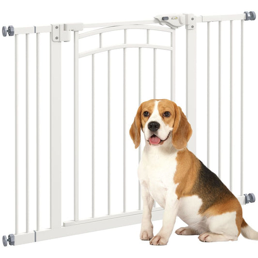 Pressure fit safety gate with auto closing door, for small medium dogs, 74-100cm