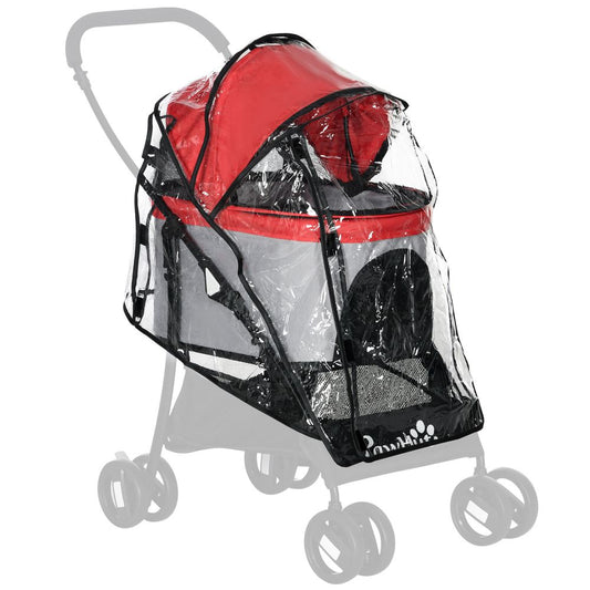 Raincover for dog cat pram stroller buggy with front and rear entry