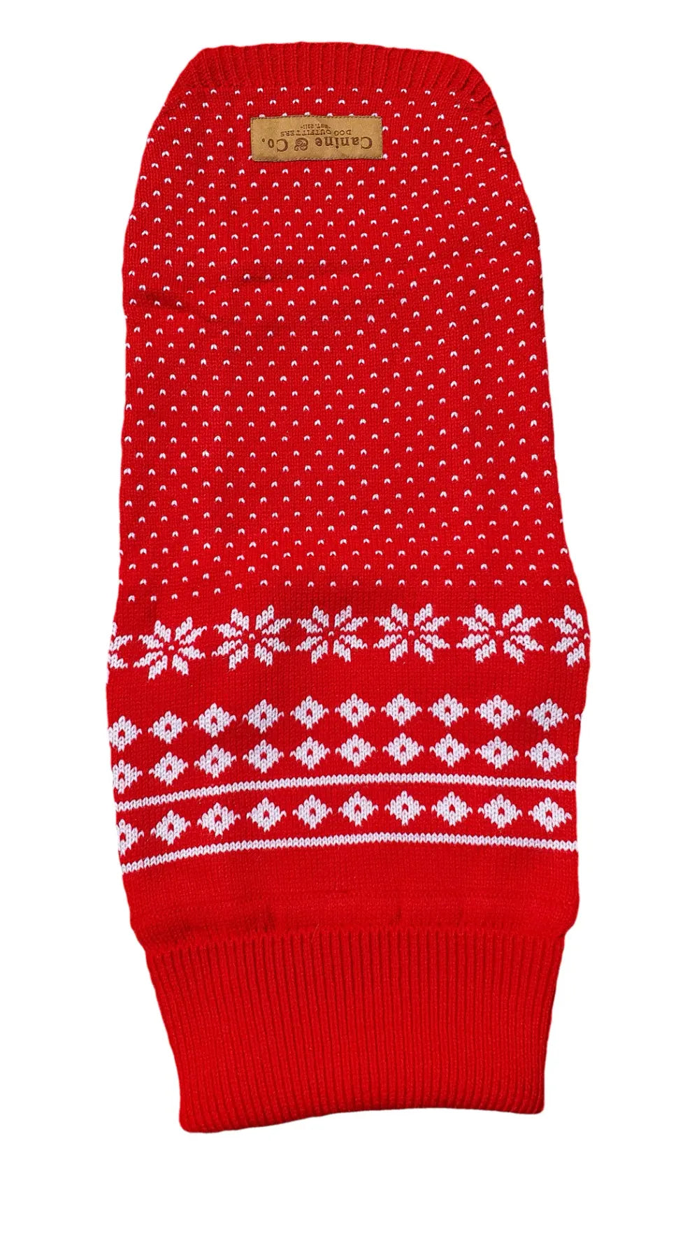 The Bailey Fair Isle - white on red