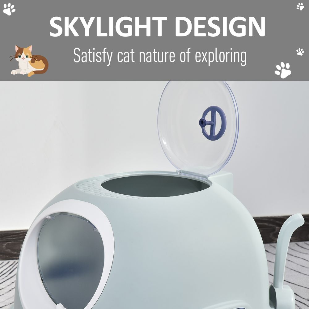 PawGHut cat litter box pet toilet with scoop enclosed drawer skylight easy to clean