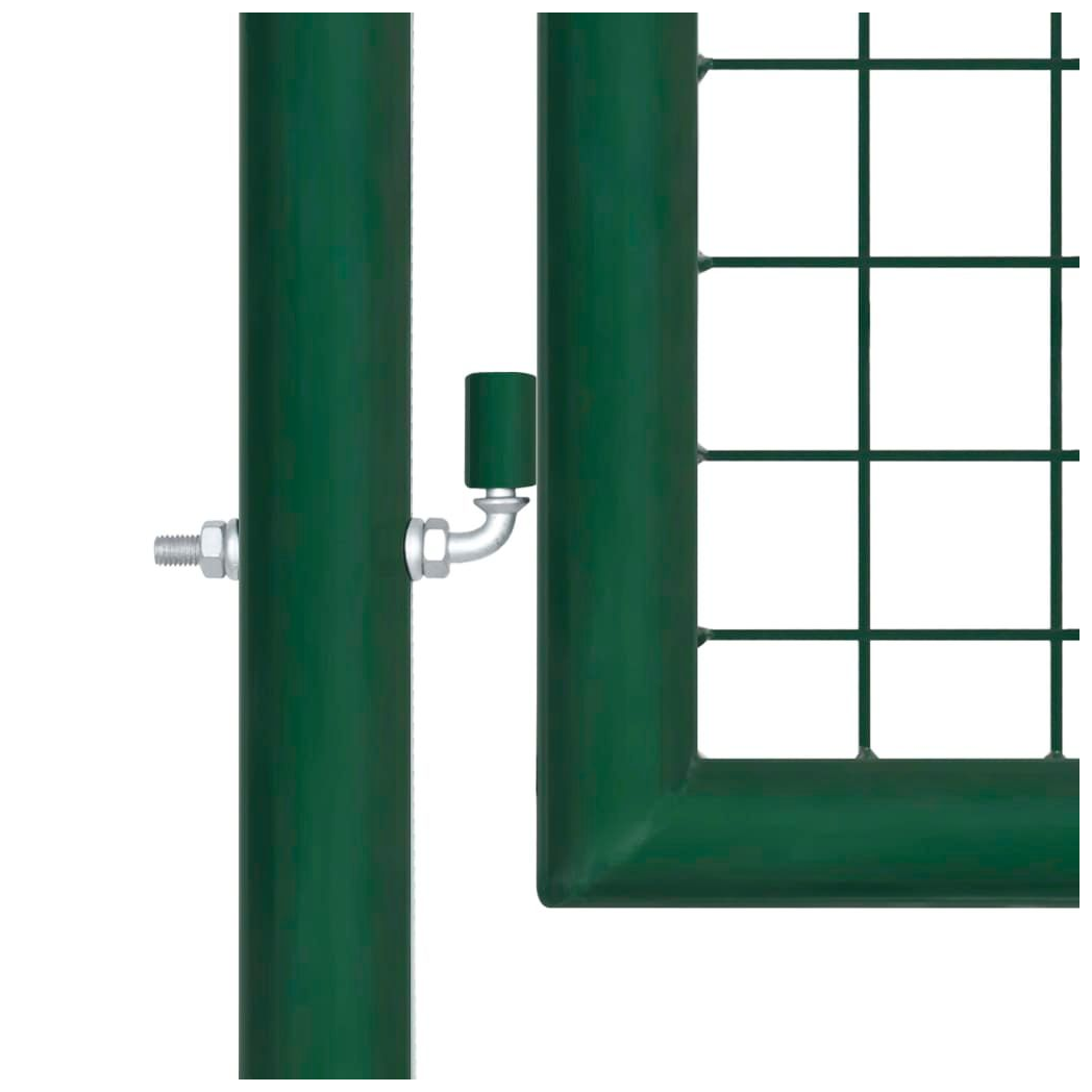 Garden steel gate 350x75 cm - green