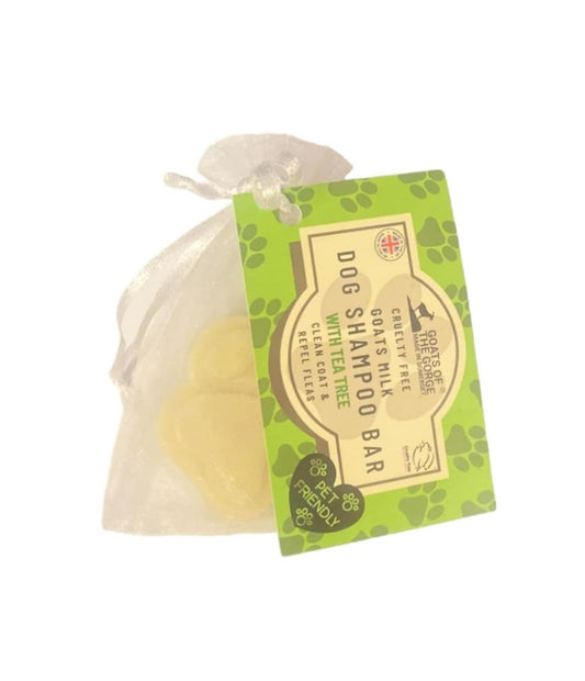 Goats milk dog shampoo bar with tea tree