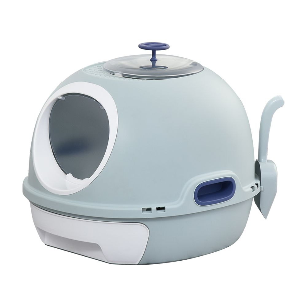 PawGHut cat litter box pet toilet with scoop enclosed drawer skylight easy to clean