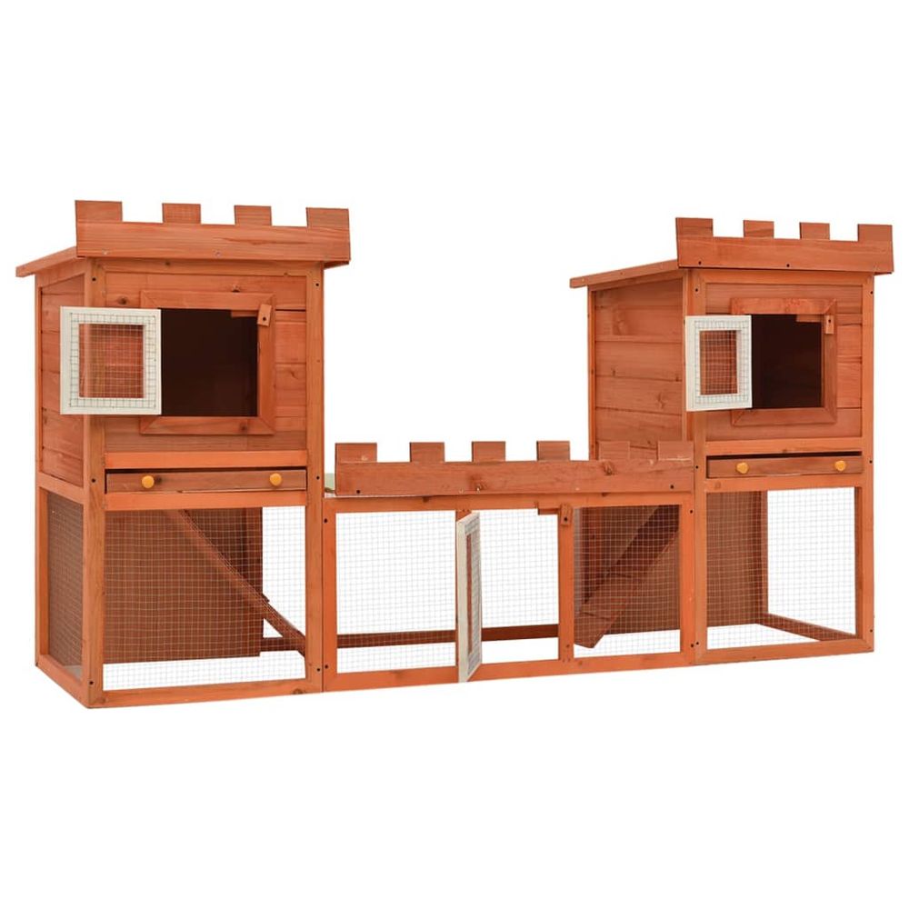 Large outdoor rabbit Hutch house pet cage double house