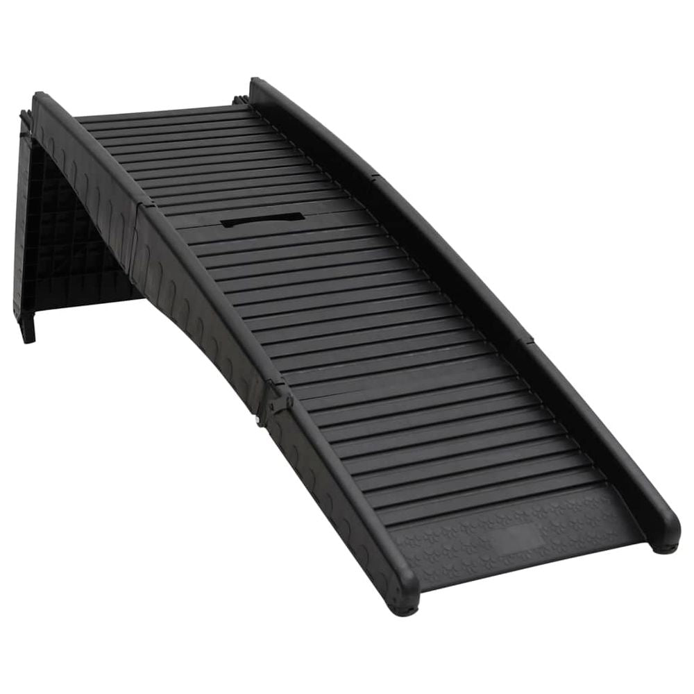 Folding dog ramp - black 153x40x12.5 cm plastic
