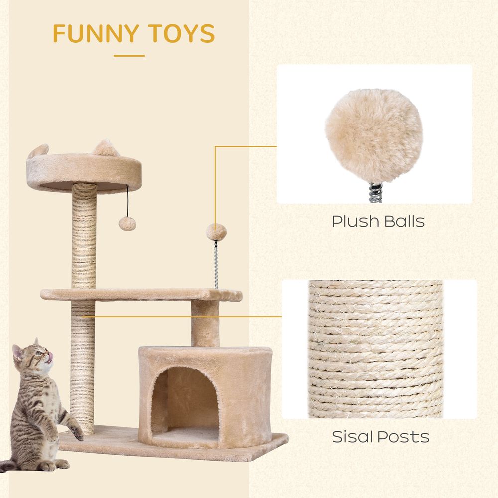 81cm Cat tree scratching post tower for kitten large cats activity centre house