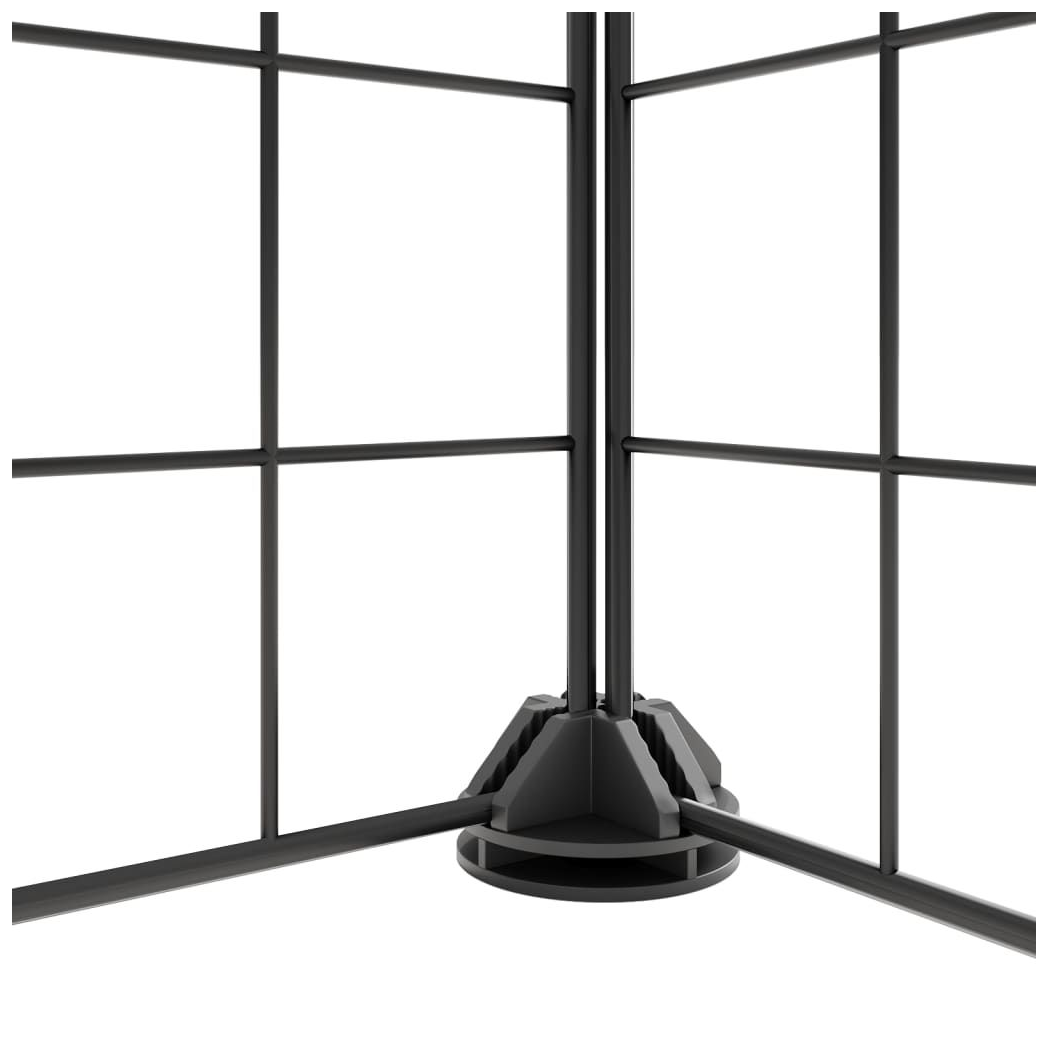 8-Panel pet cage enclosure, black 35x35 cm - steel