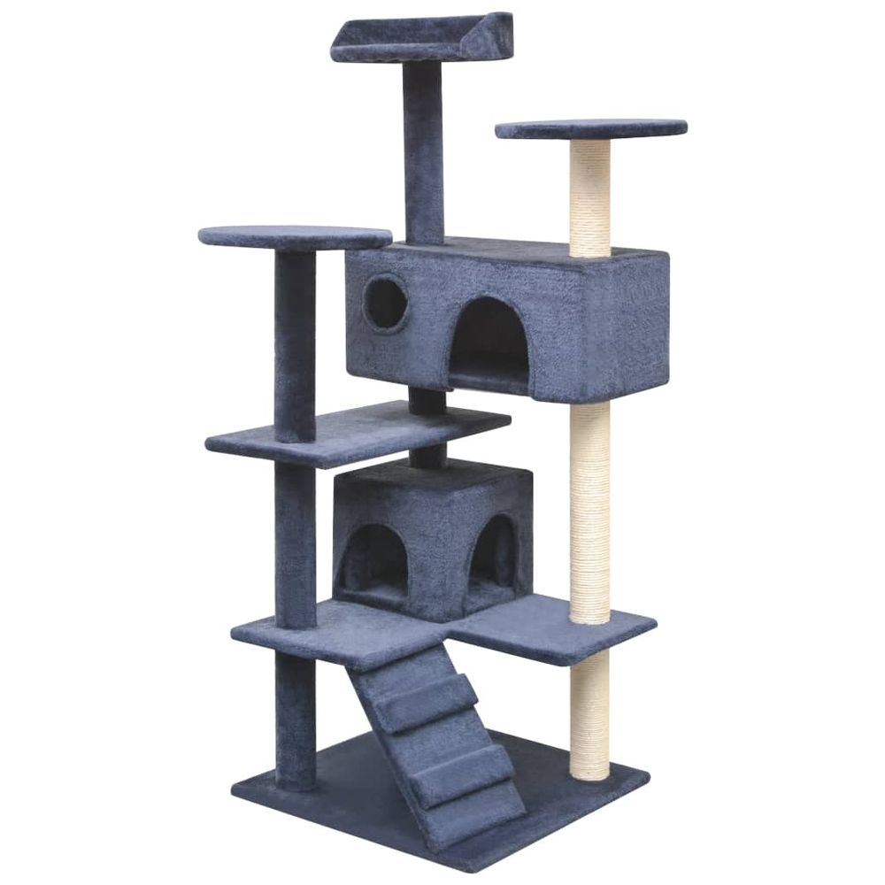 vidaXL Cat tree with sisal scratching posts 125 cm - grey