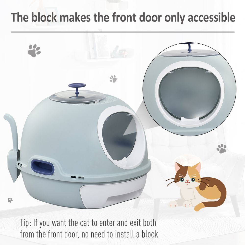 PawGHut cat litter box pet toilet with scoop enclosed drawer skylight easy to clean