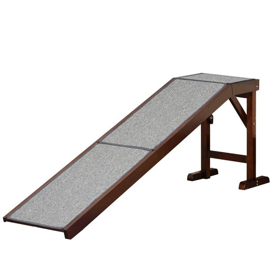 Pet ramp for dogs and cats with non-slip carpet for the bed or sofa