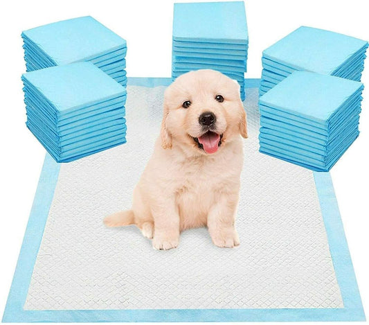 Dog puppy training pads, super-absorbent pee / urine mats, disposable and fast drying (leakproof)