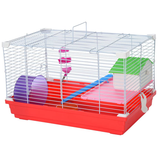 PawHut hamster cage pet animal travel cage box double layers with accessories