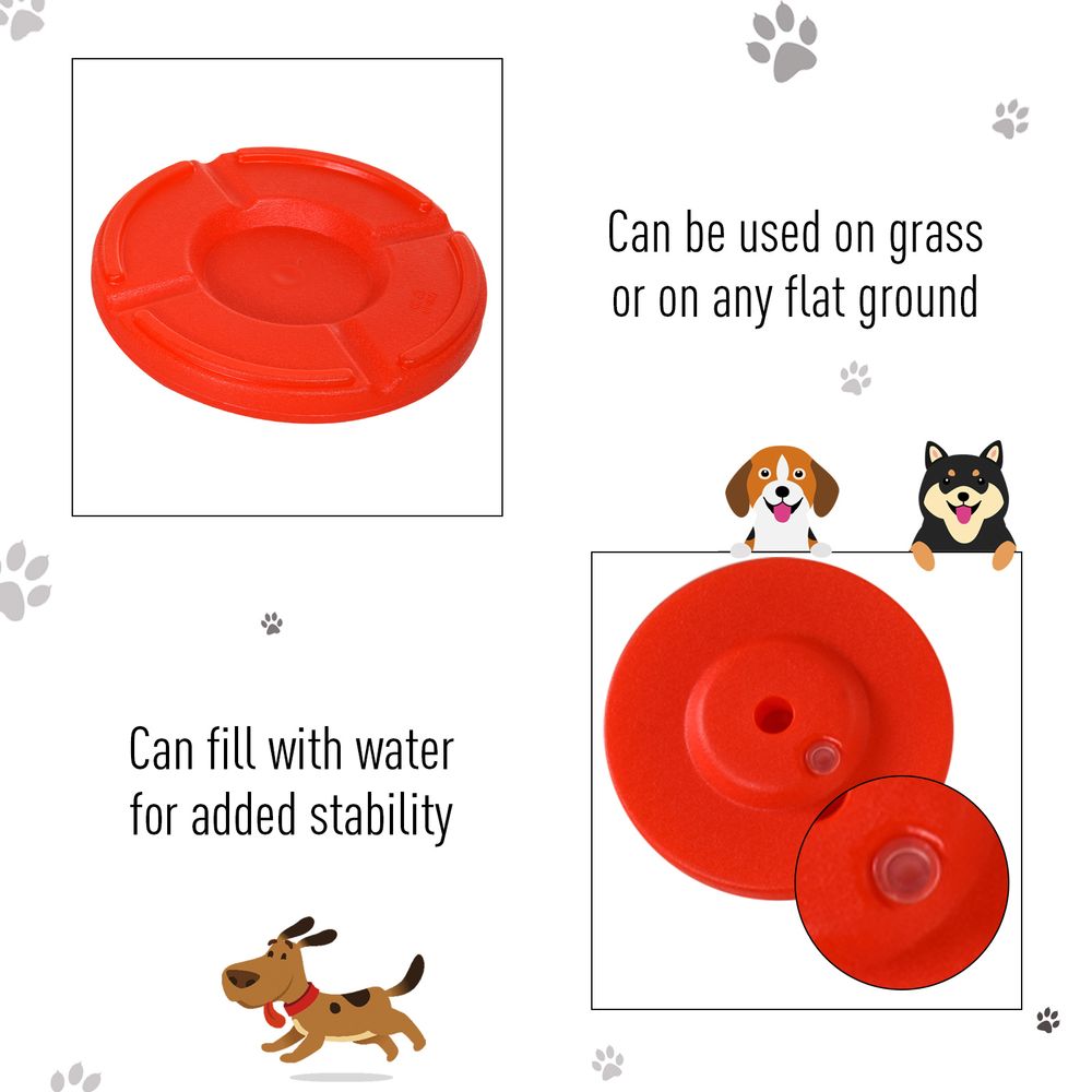 PawHut portable pet agility training obstacle set - jumping pole, ring, turnstile, poles