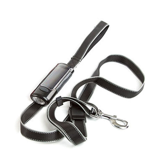 DNO Gor pet dog-e-Lite 2.5cm x 180cm Black Lite/Black Leash