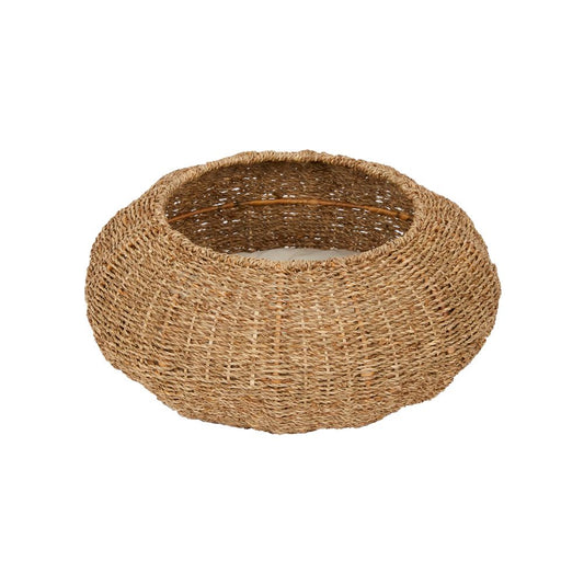 Teamson indoor wicker cat or small dog bed basket & cushion