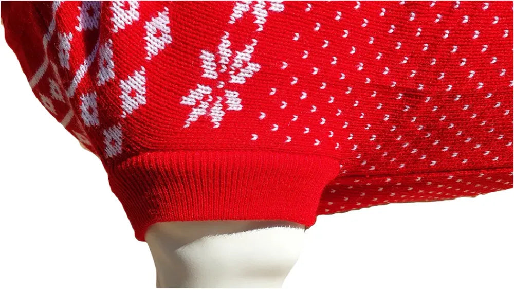 The Bailey Fair Isle - white on red