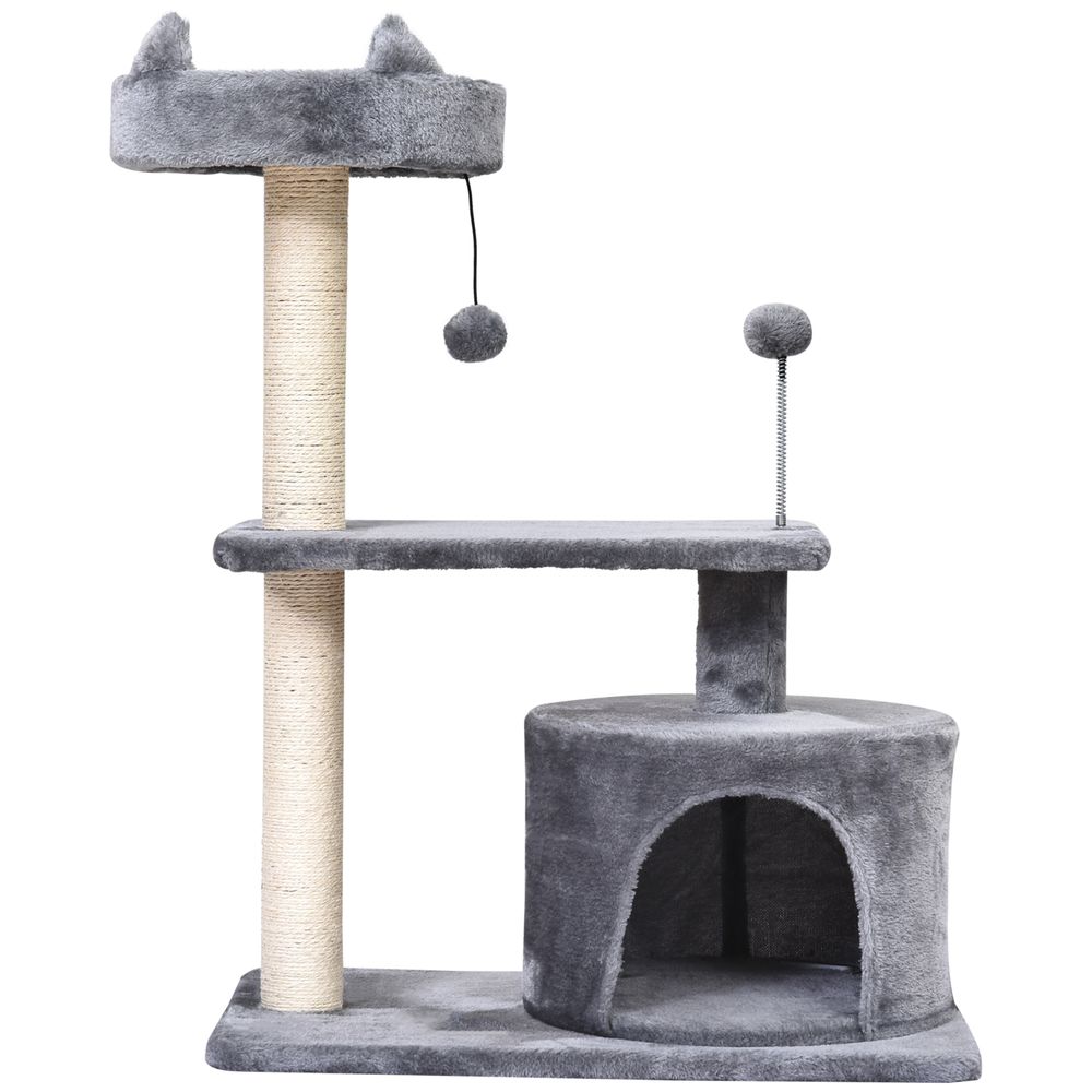 81cm Cat tree scratching post tower for kitten large cats activity centre house